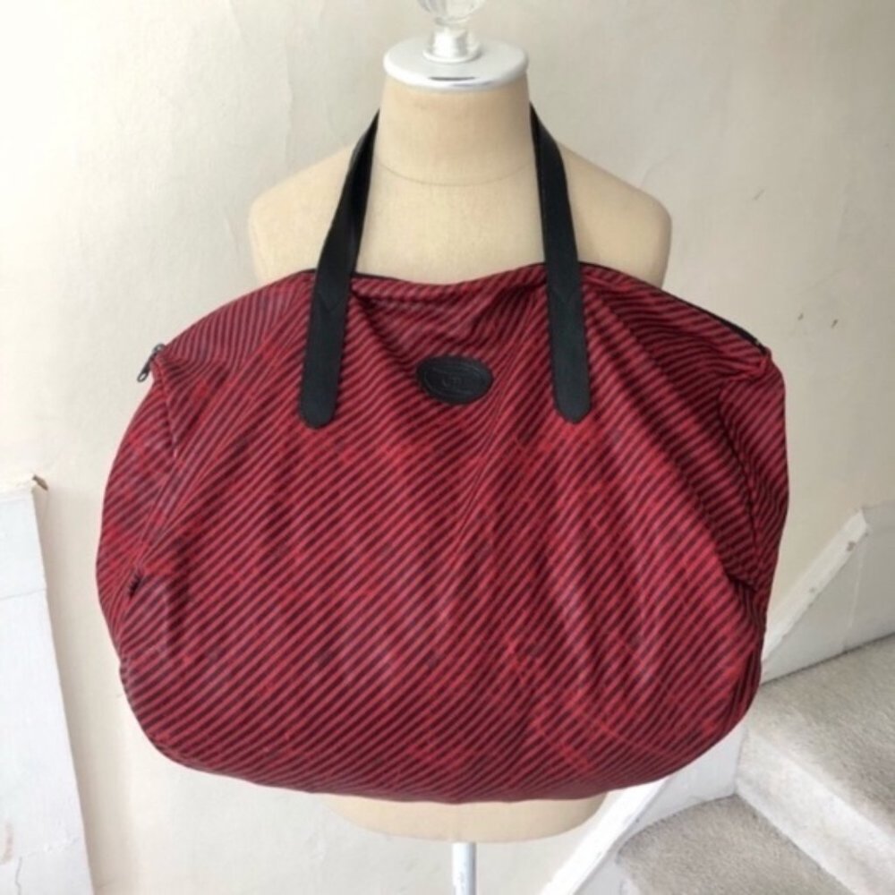 Gucci Vintage Striped Weekender Duffle Bag